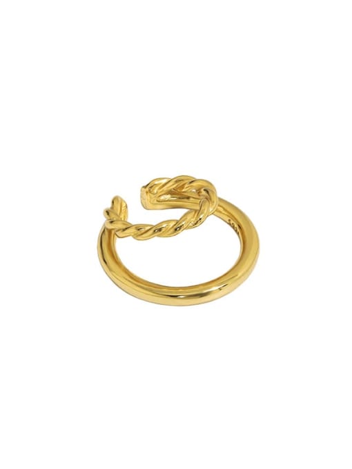 Gold [single] 925 Sterling Silver Geometric Minimalist C-shaped twist Clip Earring